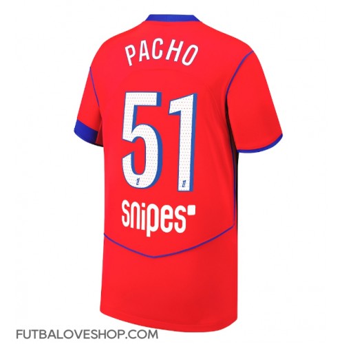 Dres Paris Saint-Germain Willian Pacho #51 Tretina 2025-26 Krátky Rukáv
